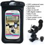 Waterproof Bike Phone Case - Motorbike or Bicycle Mount for Handlebars. Fits All Phones. 6.7" x 4"- iPhone 7,8 Plus + Samsung. GPS Navigation, Cycling Computer. 360 Degree Rotation with Neck Strap.