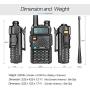 Ham Radio Walkie Talkie UV-5R Pro 8-Watt Dual Band Two Way Radio with one More 3800mAh Battery and Handheld Speaker Mic and NA-771 Antenna and USB Programming Cable