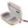 Canboc Hard Carrying Case for Canon Ivy Mobile Mini CLIQ CLIQ+ Instant Camera Printer Wireless Bluetooth Portable Smartphone Photo Printer, Mesh Pocket fit Zink Photo Paper and USB Cable, Rose Gold