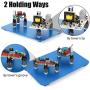 Toolour 6 Pieces PCB Circuit Board Holder ESD Safe - Metal Magnetic Fixture Tower On the Blue Steel Base for Electronic Boards Repairing Soldering Desoldering Rework