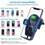 WALOTAR Wireless Car Charger-Cup Phone Holder Mount,Automatic Infrared Smart Sensor Clamping Qi 10W 7.5W Fast Universal Adjustable Cell Phone Wireless Charging Air Vent Cradle