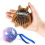 8 Keys Mini Kalimba Finger Thumb Piano Marimba Sanza Pendant Ornament Decoration with Exquisite Ball Hand Size Good Gift For Kids or Kalimba Fans