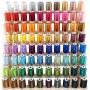 New brothread 80 Spools Polyester Embroidery Machine Thread Kit 500M (550Y) Each Spool - New Colors Assortment (Similar to Janome and RA Colors)