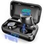 True Wireless Earbuds, VANKYO X200 Bluetooth 5.0 Earbuds in-Ear TWS Stereo Headphones with Smart LED Display Charging Case IPX8 Waterproof 120H Playtime Built-in Mic with Deep Bass for Sports Work