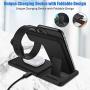 Wireless Charger,4 in 1 Wireless Charging Station Compatible for iPhone SE 2020/11/11 Pro Max/XR/XS Max/Xs/X,Wireless Charger Stand for iWatch 5/Airpods Pro,for Samsung S20/S10(No AC Adapter)