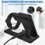 Wireless Charger,4 in 1 Wireless Charging Station Compatible for iPhone SE 2020/11/11 Pro Max/XR/XS Max/Xs/X,Wireless Charger Stand for iWatch 5/Airpods Pro,for Samsung S20/S10(No AC Adapter)