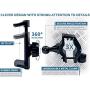 Metal Bike & Motorcycle Phone Mount - for Any Smartphone (iPhone 11 Pro, Xr, Xs Max, S20). Unbreakable Handlebar Cell Phone Holder for Bike & Bicycle
