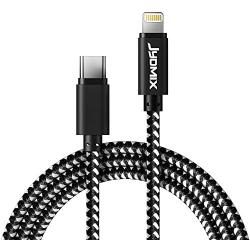 JYDMIX USB C to Lightning Cable 3FT [Apple MFi Certified] Nylon Braided Compatible with iPhoneSE 2020/11/11Pro/ X/XS/XR/XS Max / 8/8 Plus, Support Power Delivery by Type C Charger