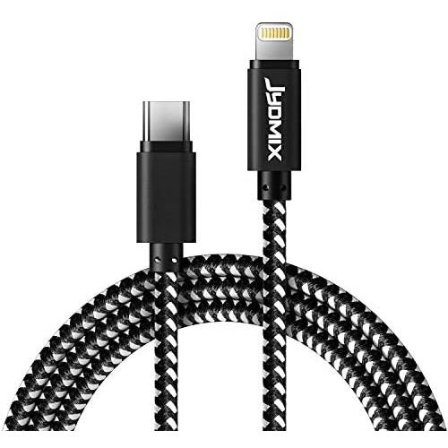 JYDMIX USB C to Lightning Cable 3FT [Apple MFi Certified] Nylon Braided Compatible with iPhoneSE 2020/11/11Pro/ X/XS/XR/XS Max / 8/8 Plus, Support Power Delivery by Type C Charger