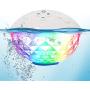 Bluetooth Speakers with Colorful Lights, Portable Speaker IPX7 Waterproof Floatable, Built-in Mic,Crystal Clear Stereo Sound Speakers Bluetooth Wireless 50ft Range for Home Shower Outdoors Pool Travel