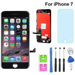 for iPhone 7 Screen Replacement Black 4.7" LCD Display Touch Screen Digitizer Assembly Kit with Free Repair Tools (iPhone 7 Black)