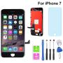 for iPhone 7 Screen Replacement Black 4.7" LCD Display Touch Screen Digitizer Assembly Kit with Free Repair Tools (iPhone 7 Black)
