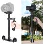 Neewer Carbon Fiber 24 inches/60 Centimeters Handheld Stabilizer with 1/4 3/8 inch Screw Quick Shoe Plate for Canon Nikon Sony and Other DSLR Camera Video DV up to 6.6 pounds/3 kilograms (Black)