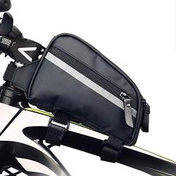 Rhinowalk Bike Top Tube Bag Bicycle Frame Bag Waterproof Mountain Bike Cycling Phone Bags with Earphone Hole