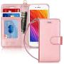 FYY Case for iPhone 8/iPhone 7/iPhone SE (2nd) 2020 4.7"[Kickstand Feature] Luxury PU Leather Wallet Case Flip Folio Cover with [Card Slots][Wrist Strap] for iPhone 8/7/SE (2nd) 2020 4.7" Rose Gold