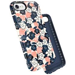 Speck 79990-5760 Presidio Inked Cell Phone Case for iPhone 7 - Marbled Floral Peach Matte/Marine Blue