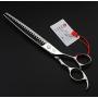 Purple Dragon 8.0 inch Professional Pet Grooming Scissors - Dog Chunker Shears - Adult Animal Thinning Hair Shears for Pet Groomer or Family DIY