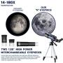 ESSLNB Telescope for Kids with Phone Adapter 70mm Beginners Telescopes for Astronomy with Adjustable Tripod 3X Barlow Lens and Moon Filter