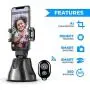 Robot Camera Phone Holder W/Bluetooth Remote, Portable Smart Selfie Stick, 360° Auto Rotation Face Object Tracking Phone Camera Holder, Smartphone Holder For Vlog Recording, Cooking and Fitness videos Robot Camera Phone Holder W/Bluetooth Remote, Portable Smart Selfie Stick, 360° Auto Rotation Face Object Tracking Phone Camera Holder, Smartphone Holder For Vlog Recording, Cooking and Fitness videos