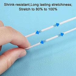 EFIXTK 100 Yards 1/8 Inch (3mm) White Elastic String Elastic Bands for Sewing Heavy Stretch High Elasticity Elastic Cord Elastic String for Face Masks DIY (3mm X 100 Yards)