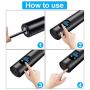 VSTM Portable Air Compressor, Mini Air Tyre Inflator Hand Held Tire Pump 2000mAh with Digital LCD LED Light Rechargeable 12V Li-ion Battery 120PSI for Car Bicycle RV Tires and Other Inflatables