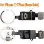 Johncase Home Button Main Key Flex Ribbon Cable Assembly Replacement Part Compatible for iPhone 7/7 Plus and 8/8 Plus All Carriers (Rose Gold)