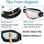 Aegend Swim Goggles, Pack of 2 Swimming Goggles No Leaking Anti Fog UV Protection Crystal Clear Vision Triathlon Swim Goggles with Free Protection Case for Adult Men Women Youth Teens, 10 Choices