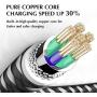 USB C Cable,XIAE 5Pack (3/3/6/6/10FT) Nylon Braided Fast Charging Cable Aluminum Housing Compatible with Samsung Galaxy S10 S9 Note 9 8 S8 Plus,LG V30 V20 G6,Google Pixel,Huawei P30/P20-Black&White