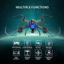 Holy Stone F181W 1080P WiFi FPV Drone with Wide-Angle HD Camera Live Video RC Quadcopter with Altitude Hold, Gravity Sensor Function, RTF and Easy to Fly for Beginner & Kids, 2 Batteries Included