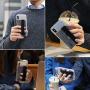Ringke Flip Card Holder with Elastic Hand Strap Slim Soft Band Grip Fashion Multi-Card Slot 3M Stick-On Wallet Credit Card Cash Mini Pouch Attachment Compatible with Most Smartphones - Gray