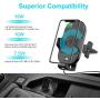 Lorima Wireless Car Charger,2-in-1 Cup Holder Phone Mount Charger Auto-Clamping Air Vent Phone Holder Compatible with iPhone 11/11Pro/11Pro Max/Xs Max/XS/XR/X/8/8+, Samsung S10/S10+/S9/S9+/S8/S8+