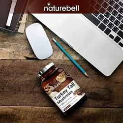 Turkey Tail Capsules (Turkey Tail Mushroom), 1100mg Per Serving, 180 Counts, Powerfully Supports Positive Mood, Mind and Promote Healthy Nervous System and Immune System, Non-GMO