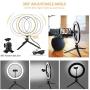 Ring Light with Tripod Stand, Oternal 10 Inches LED Ring Light for Phone, 3 Light Modes, 10 Brightness Levels, Adjustable Phone Holder, Ideal Accessory for Video, Streaming, Selfies, Make up