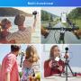 Phone Tripod,Portable Flexible Camera Tripod Stand,3 in 1 Mini Tripod with Wireless Remote and GoPro Adapter,Universal Phone Holder Compatible with iPhone, Android,DSLR,Sports Camera GoPro