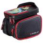 Mhwlai TPU Bicycle Mobile Phone Bag, Touch Screen top Front Frame Mobile Phone Bag Shoulder Bag Double Pocket for 6.2 inch Mobile Phone Bicycle Accessories