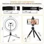 Naohiro Ring Light with Stand,10" LED Ring Light with Tripod and Cell Phone Holder & Remote Control,Selfie Ring Light for iPhone Android with 3 Modes & 10 Brightness Naohiro Ring Light with Stand,10" LED Ring Light with Tripod and Cell Phone Holder & Remote Control,Selfie Ring Light for iPhone Android with 3 Modes & 10 Brightness