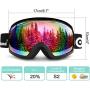 Odoland Snow Ski Helmet and Goggles Set for Kids and Adult, Sports Helmet and Protective Glasses - Shockproof/Windproof Protective Gear for Skiing, Snowboarding, Motorcycle Cycling, Snowmobile