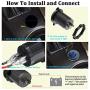 Quick Charge 3.0 Dual USB Charger Socket, Waterproof 12V/24V QC3.0 Dual USB Fast Charger Socket Power Outlet with Touch Switch for Car, Marine, Boat, Motorcycle, Truck and More