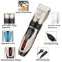 Yabife Dog Clippers, USB Rechargeable Cordless Dog Grooming Kit, Electric Pets Hair Trimmers Shaver Shears for Dogs and Cats, Quiet, Washable, with LED Display