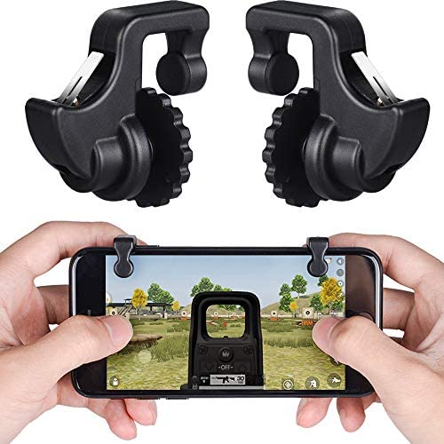Qoosea Mobile Game Controllers Triggers Gamepad L1 R1 Sensitive Shoot Aim Joysticks Physical Buttons for PUBG/Knives Out/Rules of Survival for 4.5" to 6.5" Android iOS Phones