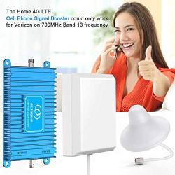 Cell Phone Signal Booster Verizon 700MHz Band 13 FDD 4G LTE Mobile Signal Repeater Booster Antennas Kits for Home and Office, Improves 4G LTE Data Rates and Supports Volte