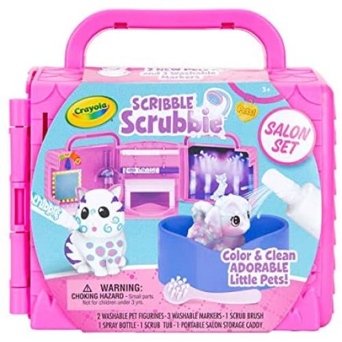 Crayola Scribble Scrubbie Pets, Beauty Salon Playset with Toy Pets, Gift for Kids