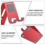 OMOTON Desktop Cell Phone Stand [Updated Solid Version], Advanced 4mm Thickness Aluminum Stand Holder for Switch, Mobile Phone, iPhone 11 Pro Xs Max Xr, Red