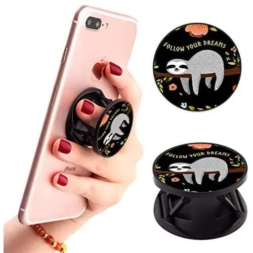 Multi-Functional Cute Sloth Cell Phone Finger Foldable Expanding Stand Holder Kickstand Hand Grip Car Mount Hooks Widely Compatible with Almost All Phones/Cases Multi-Functional Cute Sloth Cell Phone Finger Foldable Expanding Stand Holder Kickstand Hand Grip Car Mount Hooks Widely Compatible with Almost All Phones/Cases