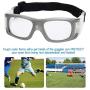 Flantor Outdoor Sports Goggles Over Glasses, Anti Shock Collision Protective Safety Goggles with Silicone Padding,Adjustable Strap for Basketball Football Hockey Rugby Baseball Soccer