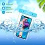 MoKo Waterproof Phone Pouch [3 Pack], Underwater Clear Phone Case Dry Bag with Lanyard Compatible with iPhone 11/11 Pro Max, X/Xs/Xr/Xs Max, 8/7/6 Plus, Samsung S10/S9/S8 Plus, S10e, S20, Note 10/9/8