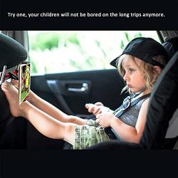 Car Headrest Mount, Tryone Tablet Headrest Holder Compatible with Smartphones/Tablets/Switch 4.7"-10.5", Headrest Posts Width 4.9in-5.9in(Red)