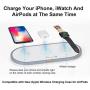 2020 Upgraded Wireless Charger 3 in 1 Wireless Charging Pad Fast Apple Charge Dock Station for Air Pods Pro 1 2 iWatch Series1 2 3 4 5 iPhone 8 8 Plus X Xr Xs Max 11 11 Pro Max with QC 3.0 Adapter