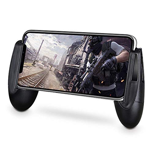 Usee PUBG Mobile Controller Ergonomic Design Game Handle Holder Handgrip Stand Gamepad for 4.5-6.5inch Android iOS Phones for PUBG Knives Out Rules of Survival (Black)