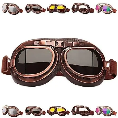 Peicees Vintage Helmet Goggles Motorcycle Goggles Bike Motorcross Pilot Goggle Peicees Vintage Helmet Goggles Motorcycle Goggles Bike Motorcross Pilot Goggle